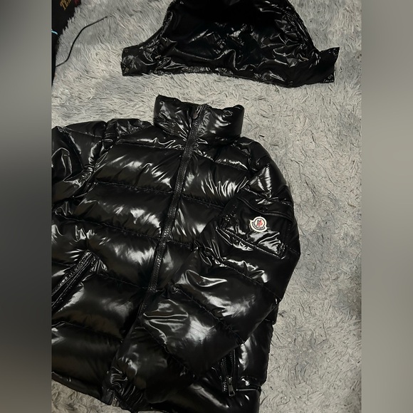 Moncler Gray and Black Puffer Jacket